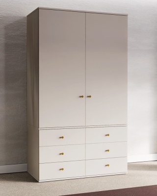 Dwudrzwiowa szafa z sześcioma szufladami na wymiar - SZ-MODEL (2.2)