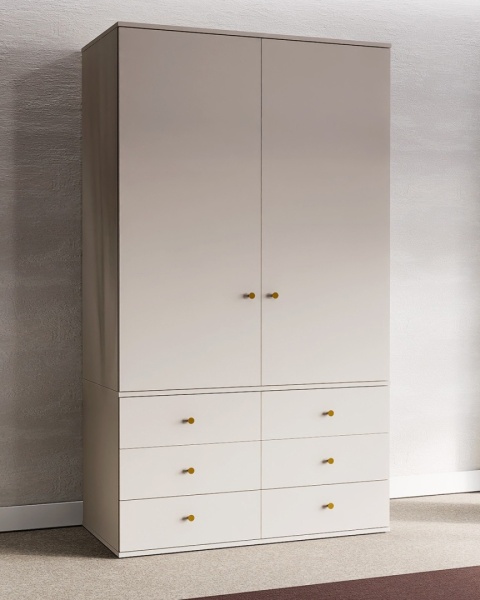 Dwudrzwiowa szafa z sześcioma szufladami na wymiar - SZ-MODEL (2.2)