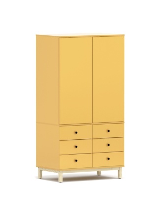 Dwudrzwiowa szafa z sześcioma szufladami na wymiar - SZ-MODEL (2.2)