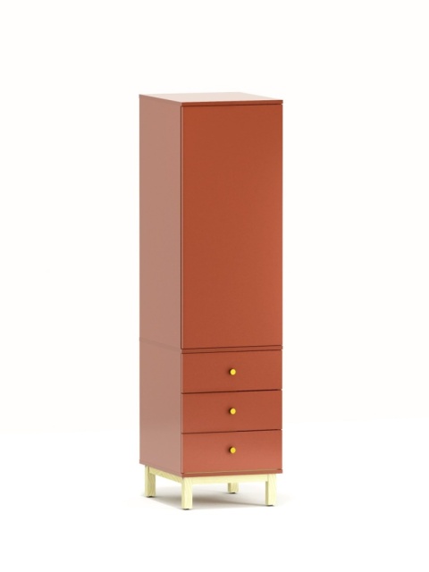 Pojedyncza szafa-słupek z trzema szufladami, na wymiar - SZ-MODEL (2.1)