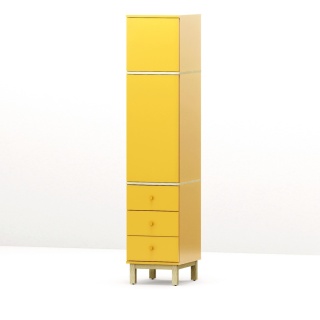 Szafa słupek z trzema szufladami lub drzwiami, z nadstawką, na wymiar - SZ-MODEL (3.1)