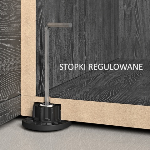 Pojedyncza, wysoka szafa-słupek z trzema szufladami, na wymiar - SZ-MODEL (3.1)