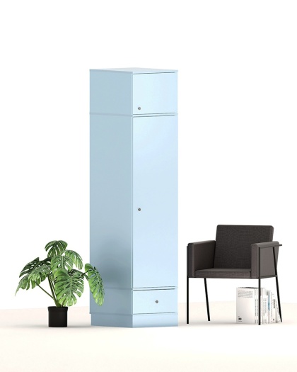 Pojedyncza, wysoka szafa-słupek z jedną szufladą, na wymiar - SZ-MODEL (3.1)