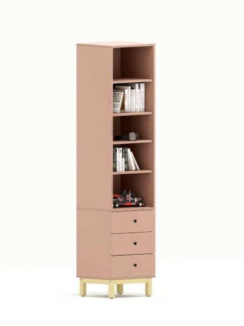 REG-MODEL-4 (2.1) - Regał z szufladami i otwartymi półkami | Szerokość 40-80 cm | Kolory i drewnopodobne dekory.