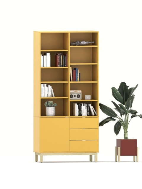 REG-MODEL-4 (2.2) - Regał z szufladami i otwartymi półkami | Szerokość 60-120 cm | Na wymiar. Kolory i drewnopodobne dekory.