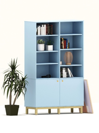 REG-MODEL-4 (2.2) - Regał z szufladami i otwartymi półkami | Szerokość 60-120 cm | Na wymiar. Kolory i drewnopodobne dekory.