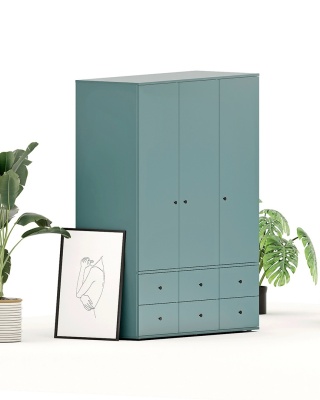 Trzydrzwiowa szafa na wymiar. Aż 6 szuflad! - SZ-MODEL (2.3)