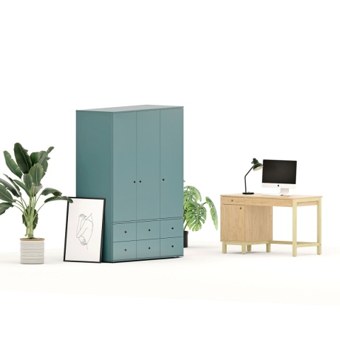 Trzydrzwiowa szafa na wymiar. Aż 6 szuflad! - SZ-MODEL (2.3)