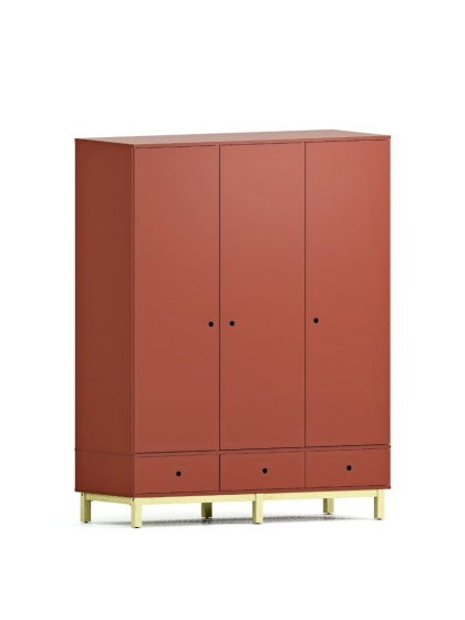 Trzydrzwiowa szafa na wymiar, z trzema szufladami - SZ-MODEL (2.3)