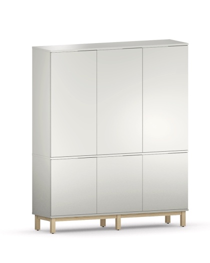 Trzydrzwiowa szafa na wymiar z zamykanymi szafkami - SZ-MODEL (2.3)