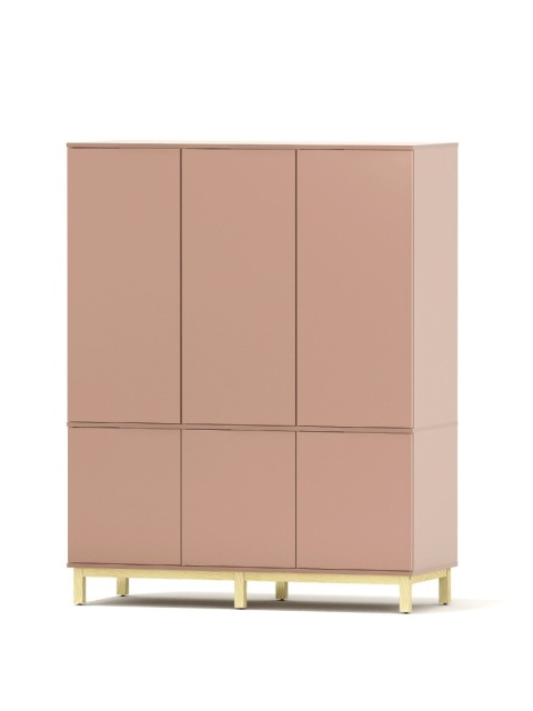 Trzydrzwiowa szafa na wymiar z zamykanymi szafkami - SZ-MODEL (2.3)