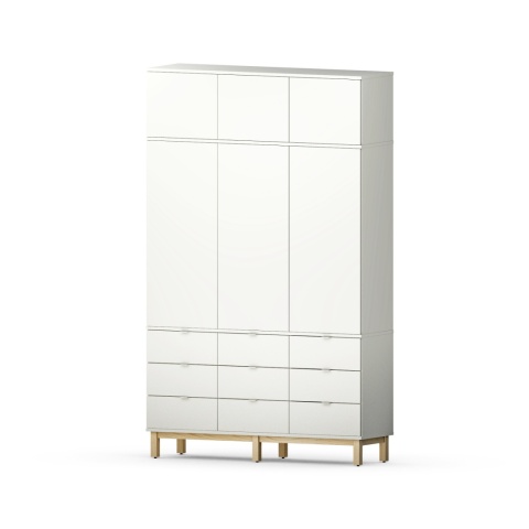 Biała szafa trzydrzwiowa na wymiar. Szafa do sypialni, garderoby lub przedpokoju